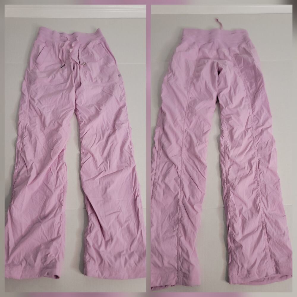 Lululemon Dance Studio Pant Womens Sz 0 Mid Rise Lined Dusty Pink Athleisure